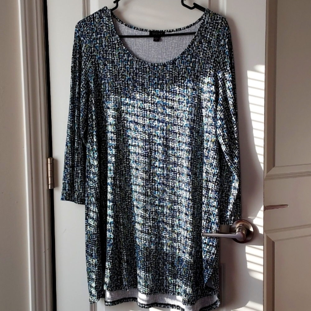 J.jill 3/4 sleeve top medium multicolor